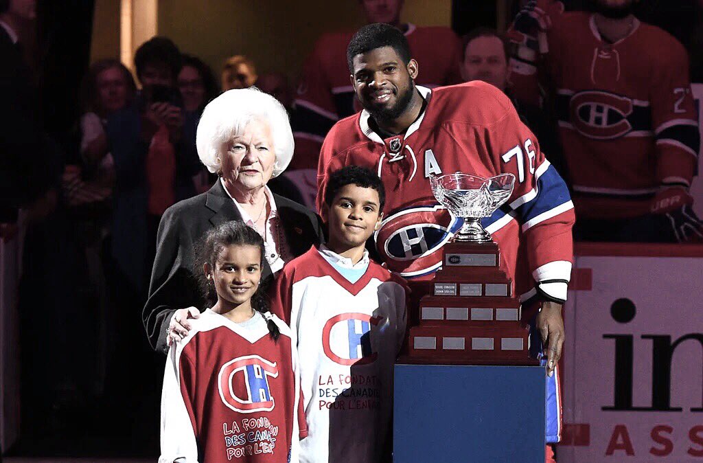 PKSubban1's tweet photo. Living up to Jean Beliveau is not easy.. but I accept the challenge. One of the best recognitions of my career! https://t.co/pehoOaVkMa