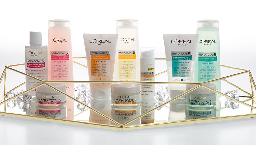 LOrealParisCAN's tweet photo. Find your Hydra-Total 5 skincare ritual yet? Don't wait any longer! https://t.co/IPB9rjGnit #5works https://t.co/OOTwfV3nMp