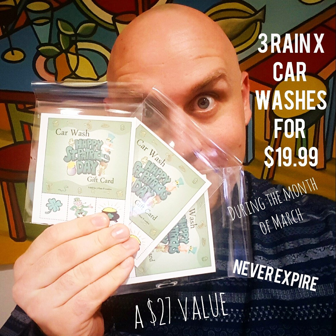 RileyChevron's tweet photo. Get 3 #RainX car washes ($27 value) for only $19.99 and they NEVER expire. Happy #StPatricksDay. 🍀🍀 #Folsom https://t.co/hRZ12L8Rzk