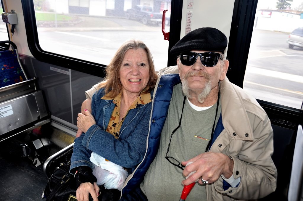 Penny &amp; Roger ride the bus together often. They don't know how they would get around without #rvtd. #getonboard