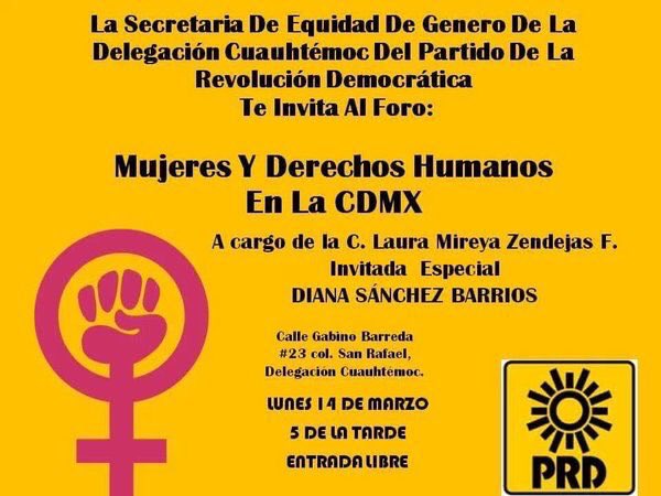 NI_CDMX's tweet image. #NoTeLoPierdas: &quot;Mujeres y DDHH en la CDMX&quot; invitada especial @DianaSanchezBar hoy 17:00 hrs.