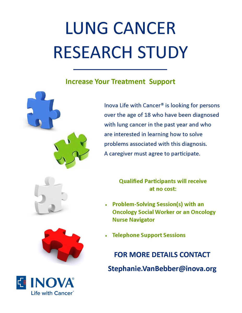 LifewithCancer's tweet image. Inova @LifeWithCancer is looking for persons 18+ diagnosed with #lungcancer in past year. #cancerresearch