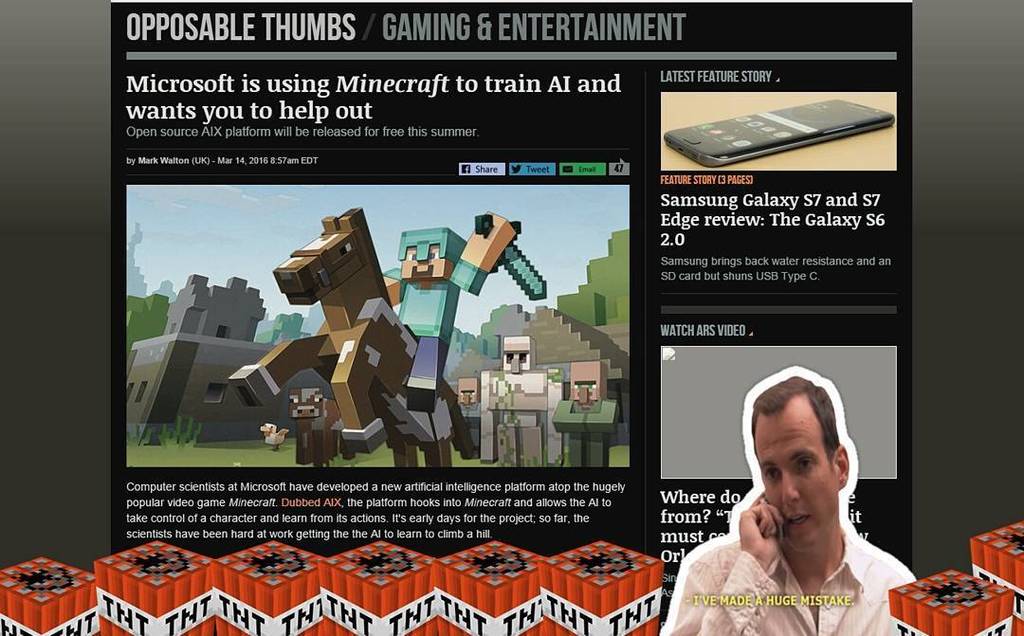 WeThePlayersOrg's tweet photo. Do you want Skynet, #Microsoft? Cuz this is how you get Skynet. #minecraft #gaming https://t.co/Z9a3MT9MKA https://t.co/IDEVXD9Oen
