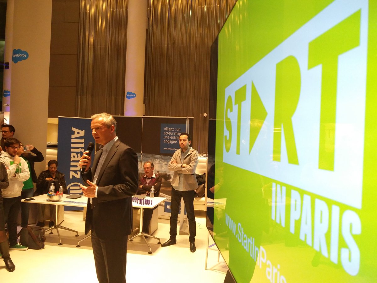 Excellent <a href="/StartInParis/">Start In Paris</a> ce soir avec la visite surprise de <a href="/BrunoLeMaire/">Bruno Le Maire</a>