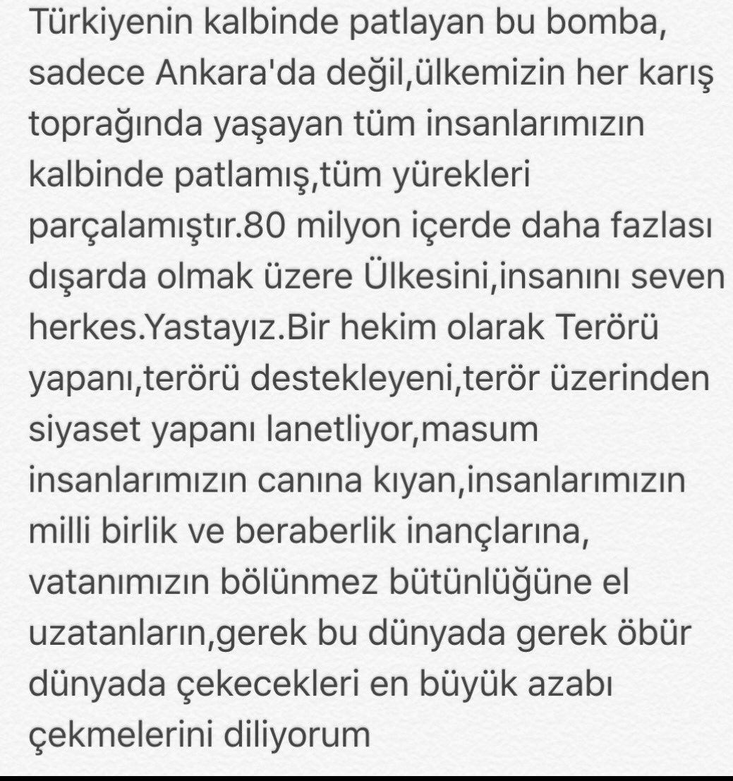 ferhatgocer's tweet photo. Yaşadığımız acı sebebiyle konserlerimizi iptal ettik.Bir hekim olarak Ankara 14mart resepsiyonu konuşma metnim budur https://t.co/A2Lep8Xe8S