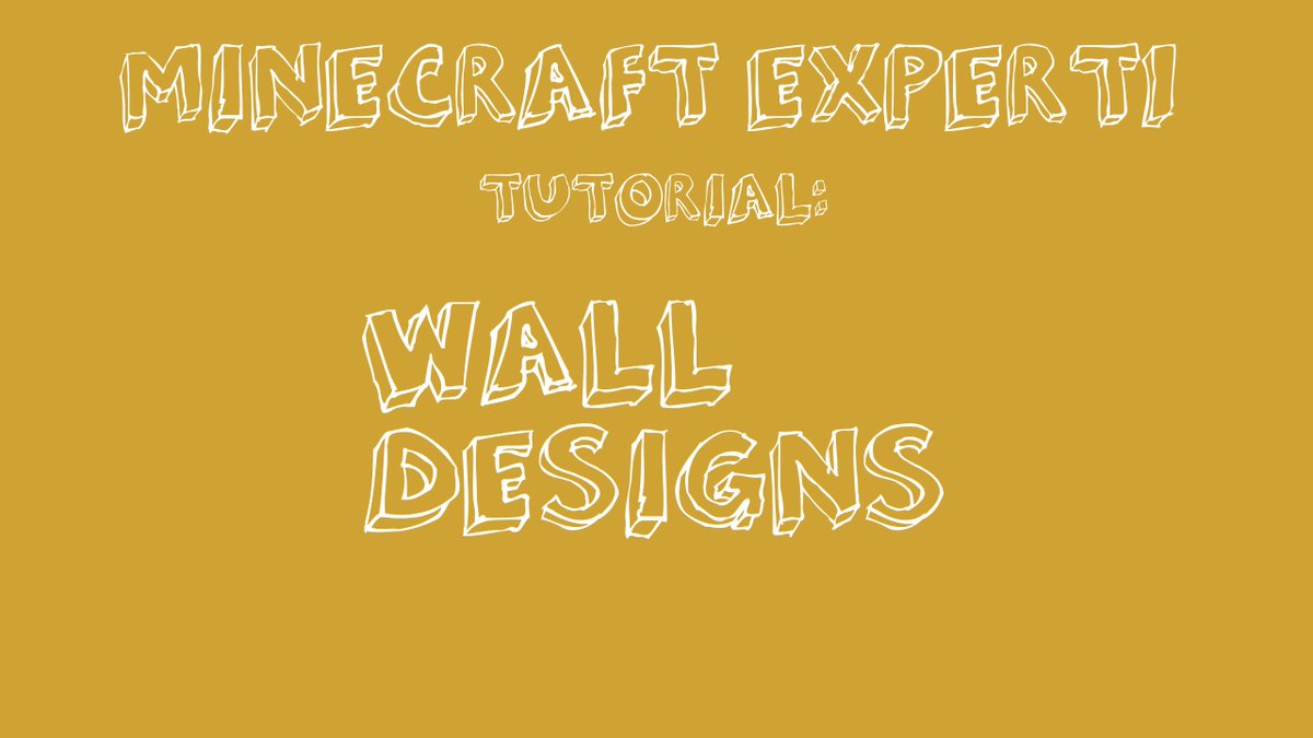 MineExpert1's tweet photo. HEY GUYS! GO CHECK OUT TODAYS VIDEO! IDEAS AND DESIGNS FOR WALLS! https://t.co/RtQvXx58bb https://t.co/A225NlDT8t