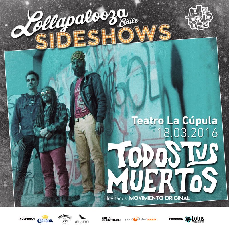 El viernes, Todos Tus Muertos regresan con nueva energía a Chile, de la mano de Fidel Nadal goo.gl/j0X98l
