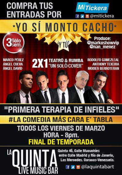 mitickera's tweet photo. YO SI MONTO CACHOS, Y TU? en @laQuintabart - 18/03/2016 - Compra en https://t.co/Tj0gxmdqCk @Nan_menez https://t.co/5WrntvcFpb