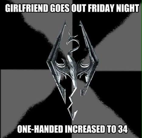 TaaviTV's tweet image. lol my one handed level is MAX lol

#skyrim #maxlevel #levelcap #meme #lol