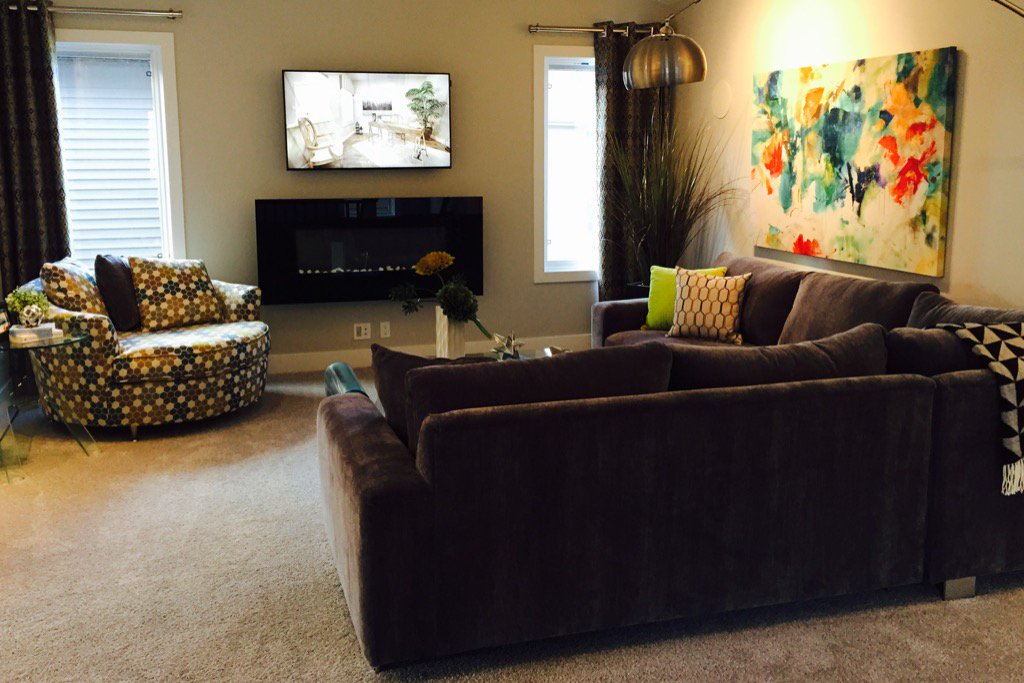 Perfect space to relax at the end of the day #yeg #keswick Landmark Homes