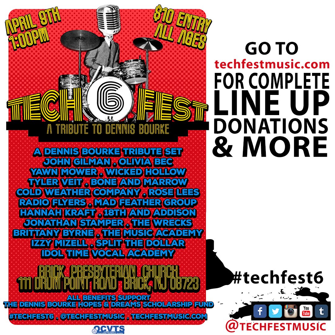 OCVTS's tweet photo. Tech Fest 6. Live Music from over 20 bands 4.9.16
#techfest6 @techfestmusic https://t.co/fdK5KA7qpy #wearetr https://t.co/RtlgI37gCe