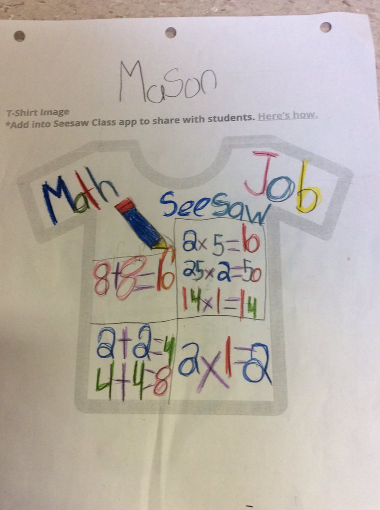 MsGreeneGrade4's tweet photo. @Seesaw #MySeesawTee https://t.co/HAp4suwmVS