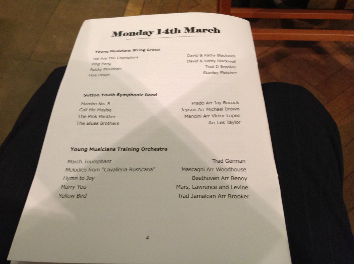 An excellent evening of music tonight <a href="/Sutton_Music/">Sutton Music Trust</a>