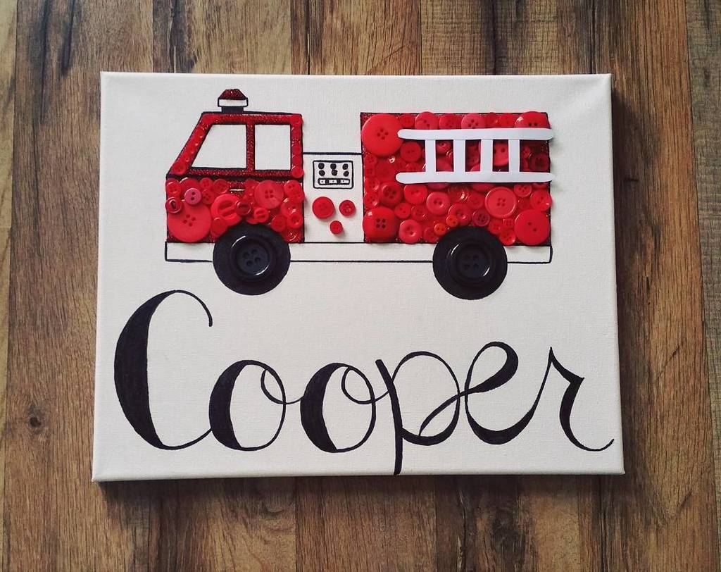 AFireStation's tweet image. Found this cool photo, not mine 🚒 #firetruck #buttonart  #buttoncraft #buttonfiretruck #handmadeisbetter #handmadec…