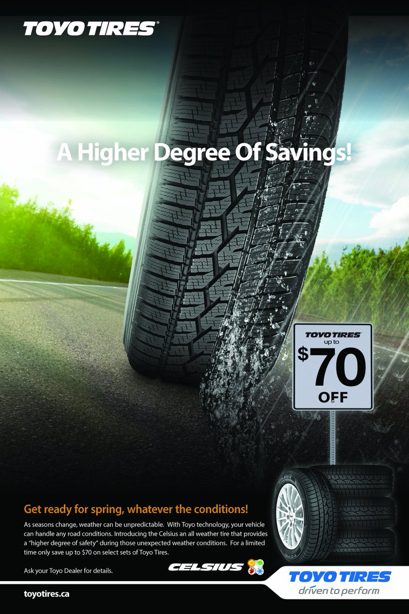 ToyoTiresCanada's tweet image. 2016 Spring Rebate Campaign is now on!
#springcampaign #saveontires

toyotires.ca/sale-event
toyotires.ca/fr/sale-event