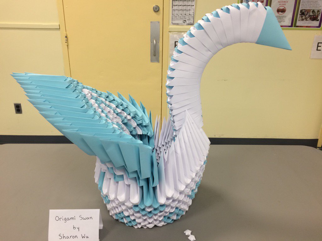 Hand made Origami Swan by Park View student Sharon Wu!!!