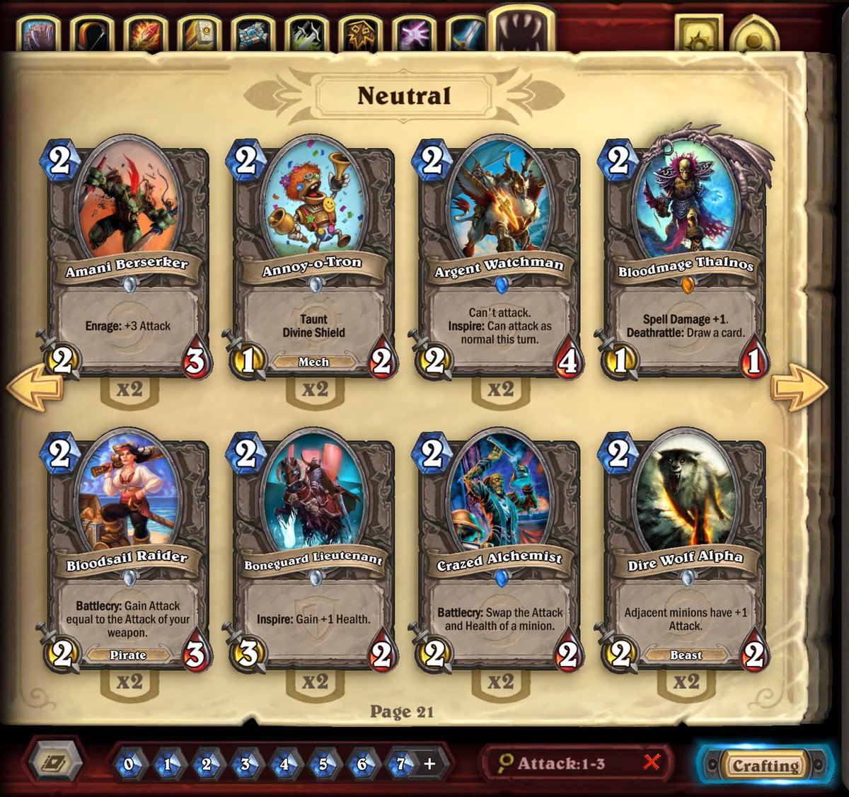 TimH_HH's tweet photo. Awesome new ways to filter your #Hearthstone collection like 'attack:1-3' or 'missing' https://t.co/ILRkCes7os