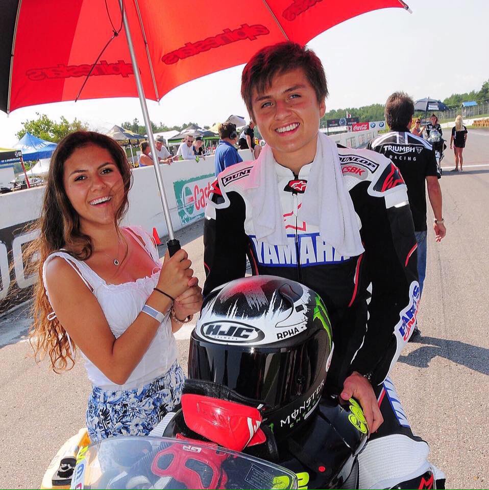 tomas_casas18's tweet photo. Some good memories with my lovely sister! #Family #CTMP #RaceTrackHome #Alpinestars #HJC #PartsCanada #Yamaha https://t.co/ba4tTHh1VV