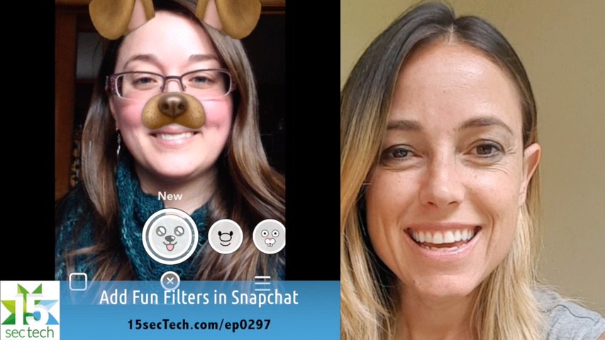 commandn's tweet image. How to use #Snapchat filters by @ambermac 15sectech.com/ep0297 Assisted by @larakillian on #15secTech :-)