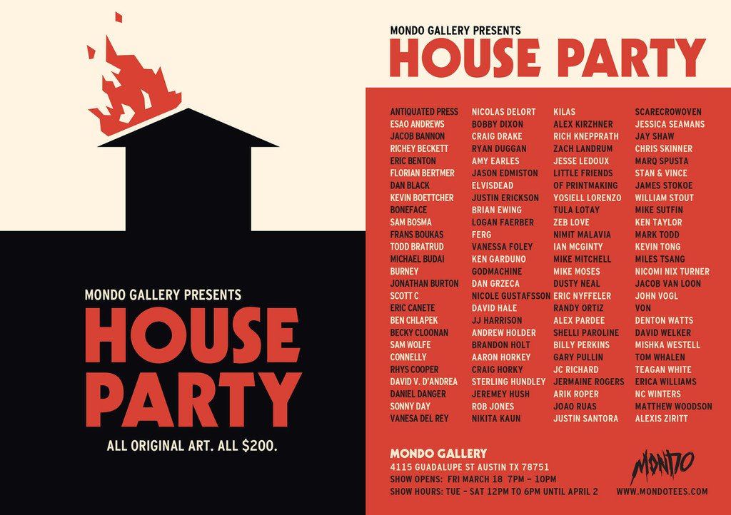 House Party Rules! Here's how the opening reception will go down this Friday: bit.ly/1QTrO4y
