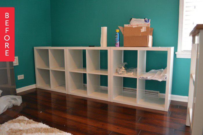 Before &amp; After: IKEA KALLAX to modular credenza → on.apttherapy.com/y3SjXH