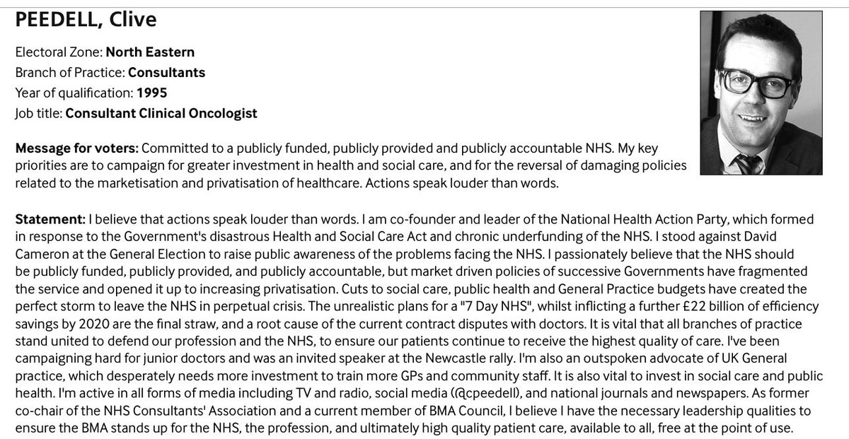 cpeedell's tweet photo. If you're a BMA member please consider voting me on to BMA Council on the #DoctorsRepresent ticket @drsrepresent https://t.co/EbG12pxAxU