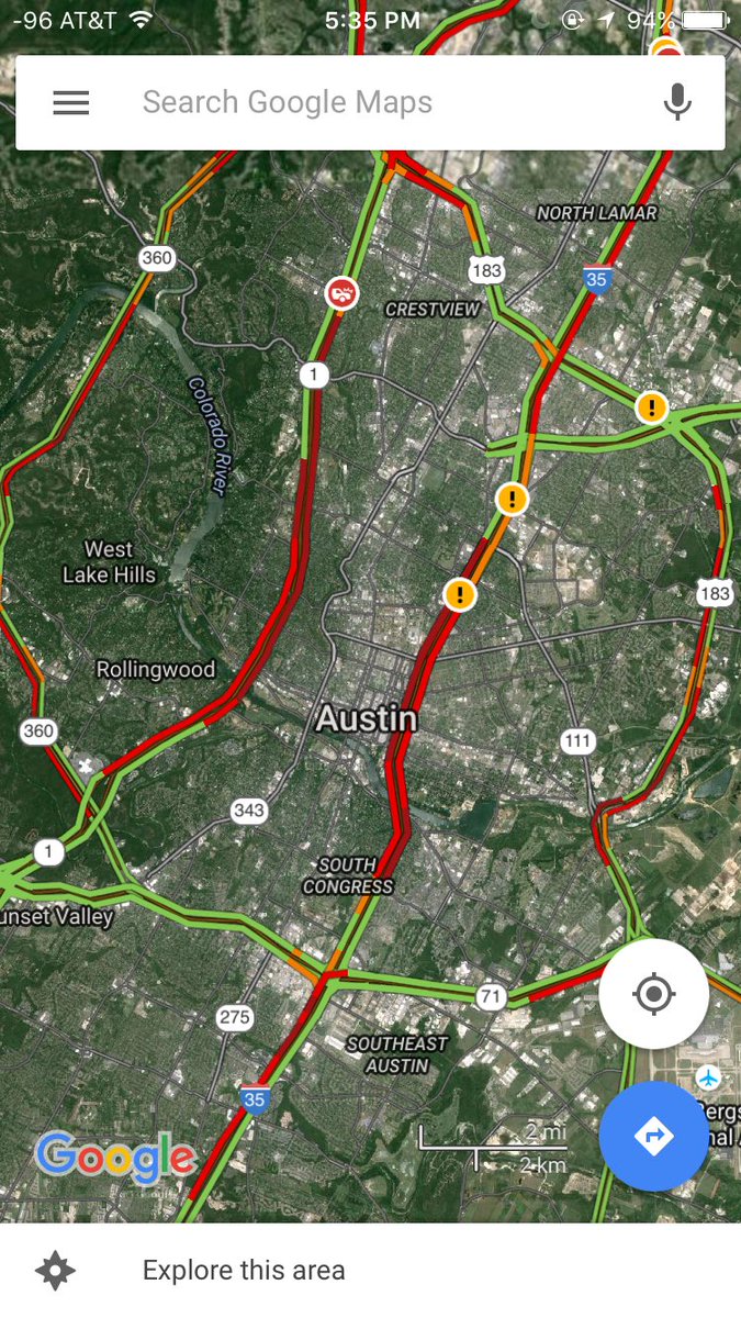 There it is. [@sxsw traffic+work day+ spring breakers.] #Mopacalypse. #ATXtraffic @keyetv