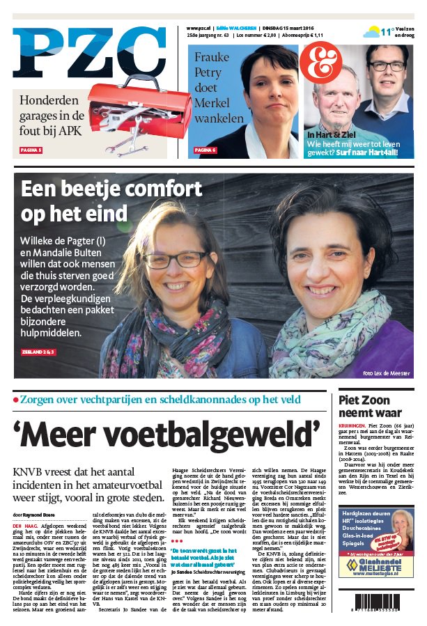 pzcredactie's tweet photo. En zo ziet de voorpagina van dinsdag 15 maart eruit: https://t.co/D3SOu3bU8a