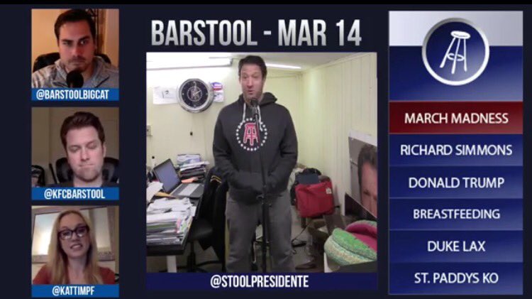 stoolpresidente's tweet photo. Rundown is live. @KatTimpf first rundown as part of team. Next week we go to cancun https://t.co/pETndYaek4 https://t.co/vWE9JX2vRV
