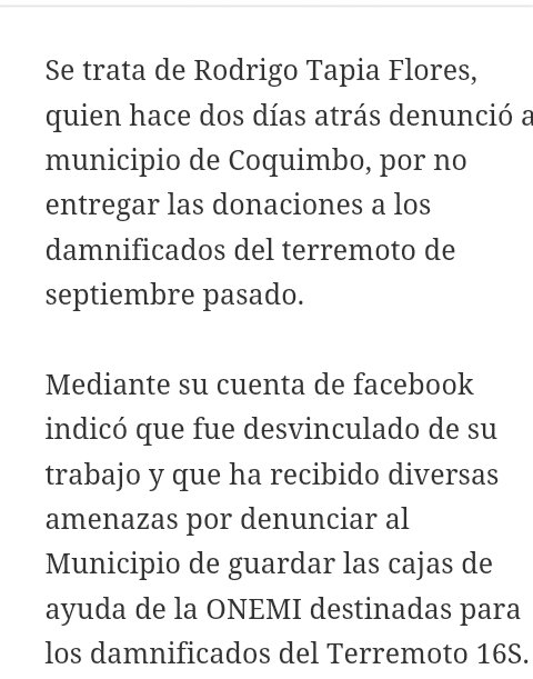 PadresPartSubv's tweet photo. ALCALDE @DrGalleguillos es CIERTO q DESPIDIÓ a funcionario q DENUNCIÓ irregularidades del MUNICIPIO de COQUIMBO? https://t.co/mij7aFBsTH