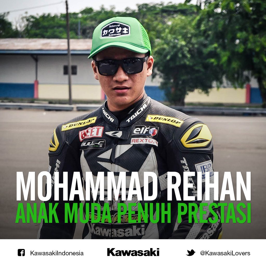 KawasakiLovers's tweet photo. Reihan, Rider Kawasaki penuh prestasi &amp; kejutan! Simak profilenya di https://t.co/y22rpUO9Th #KawasakiRider @reimo25 https://t.co/9ms8RFuOBs