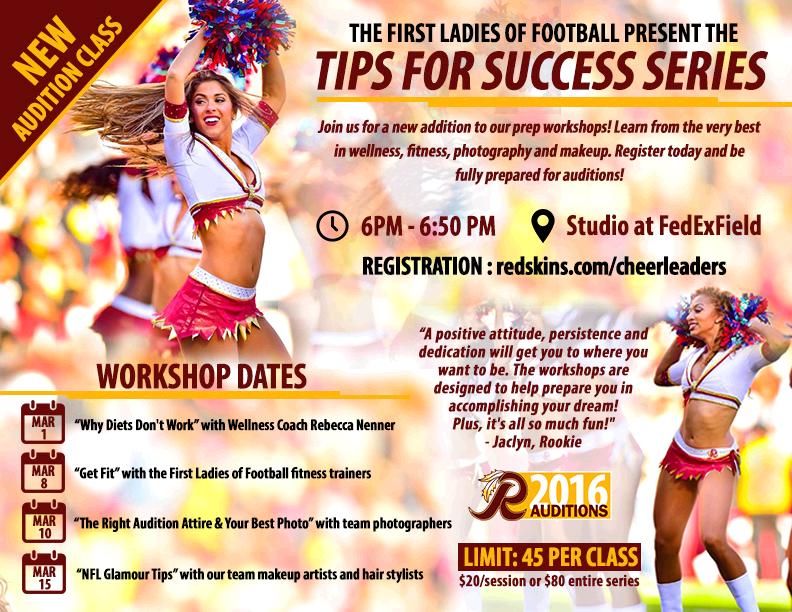 Commanders's tweet photo. Join the @1stLadiesOfFB for their final Tips for Success Series Workshop on 3/15!

Sign up: https://t.co/5aEA7r6tSt https://t.co/4thdH4w02v