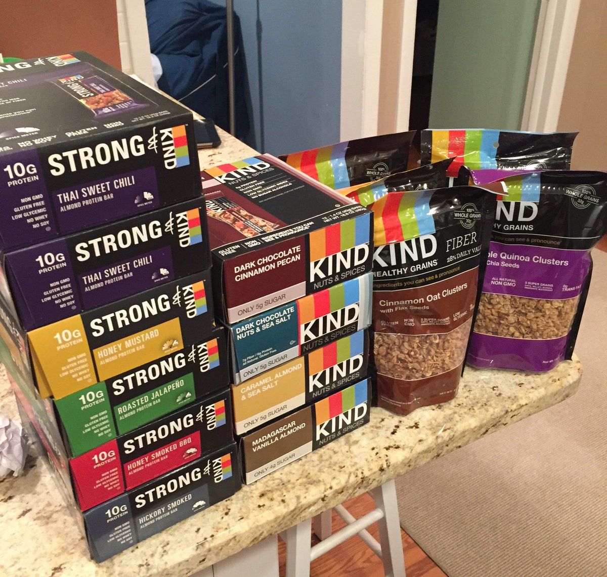 weezy3284's tweet photo. @festfoods @KINDSnacks thanks so much for my prize pack! We are so excited!! #kindstart https://t.co/UHABM1prIe