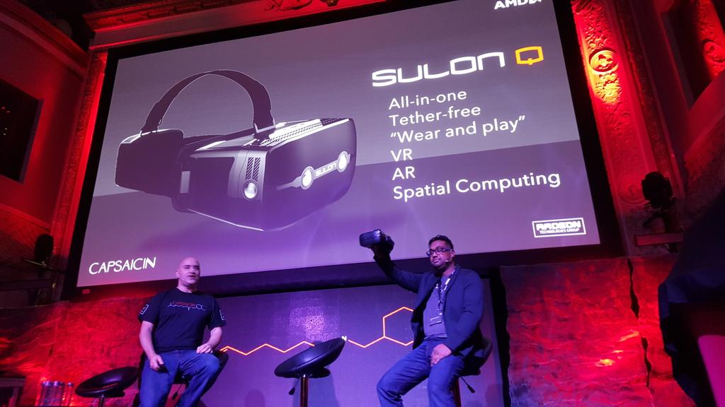eventsforgamers's tweet image. #SULONQ, a new #VR helmet being shown at #AMDCAPSAICIN #GDC16 @Sulon