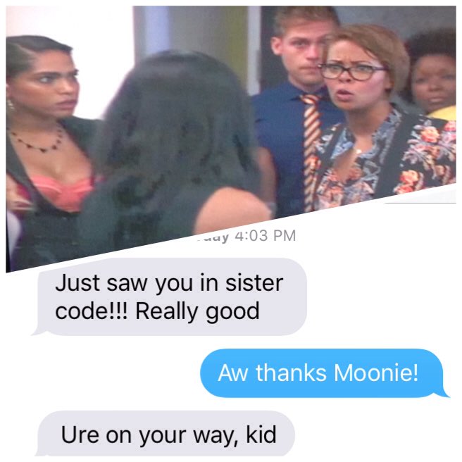 sashbashi's tweet image. When your cousin makes your day!  #sistercode #film #actorslife #evamarcille  #setlife 🎥
