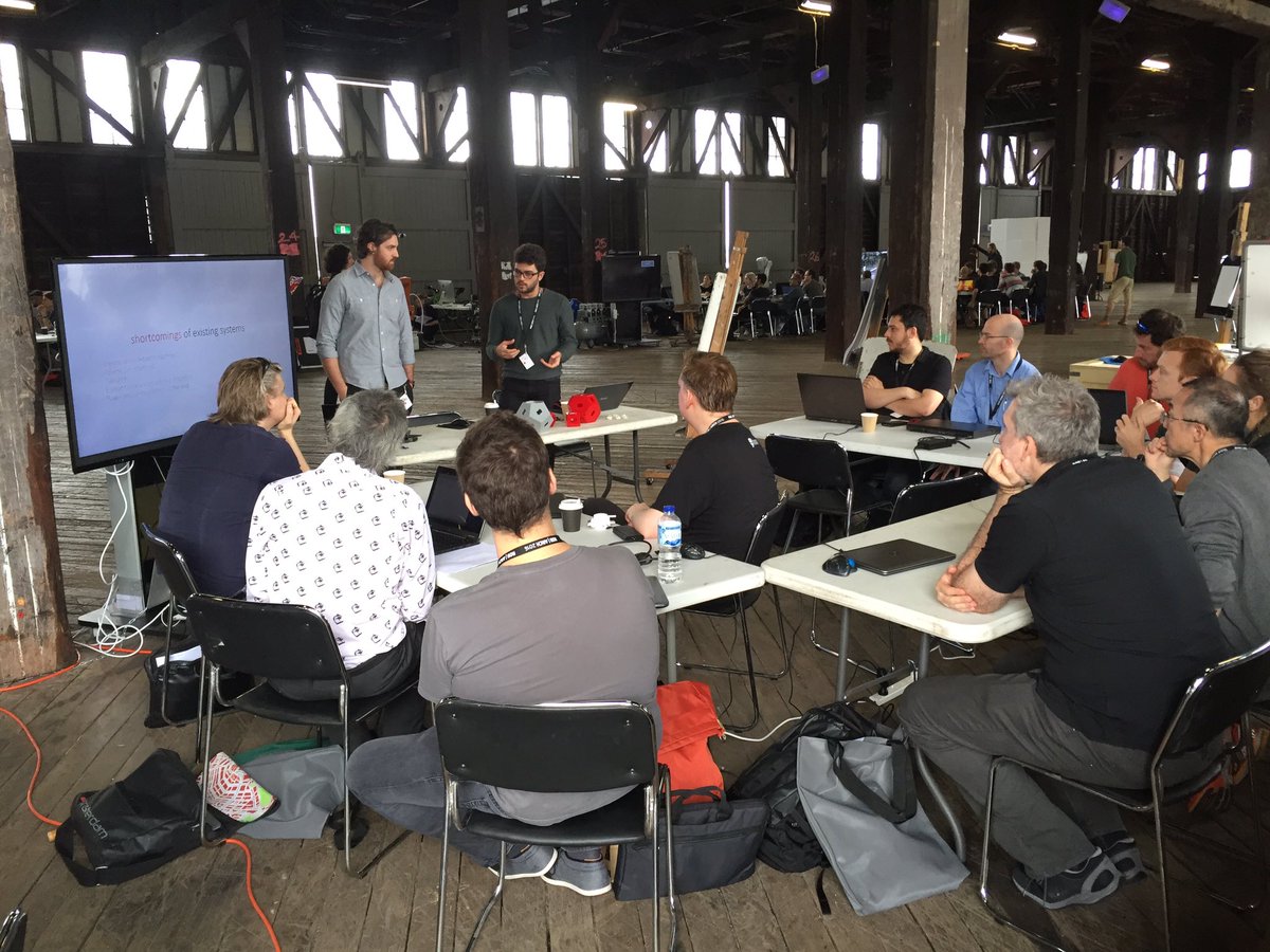 Abedian_Arch's tweet photo. #RobArch #robarch2016 Workshop day 1 with #HALrobotics in Sydney - #ABB @ABB_Australia @ABBRobotics @BondUniversity https://t.co/omKwFB0trz