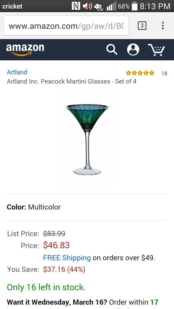 Wild_Gypsy_Soul's tweet photo. I'm in love with these martini glasses. 😍😍 https://t.co/0rLEDLxRAo