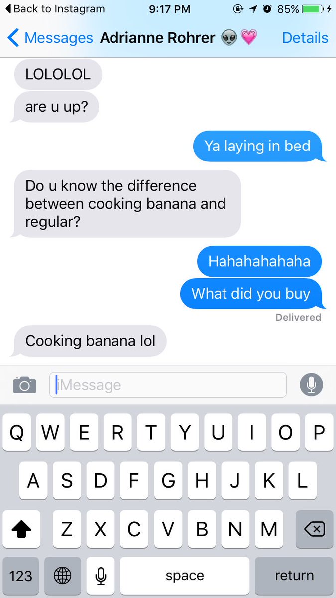 shanschalk's tweet photo. This is my roommate, Adrianne🍌 https://t.co/1knVtoyxch