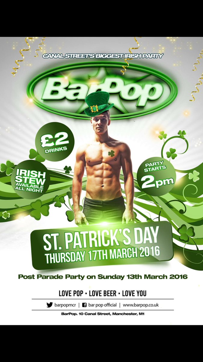 jonpop's tweet image. Bar Pop Patrick's day #ManchesterIrishFestival2016  #PatricksDay #irishfestival  #2016Patricks