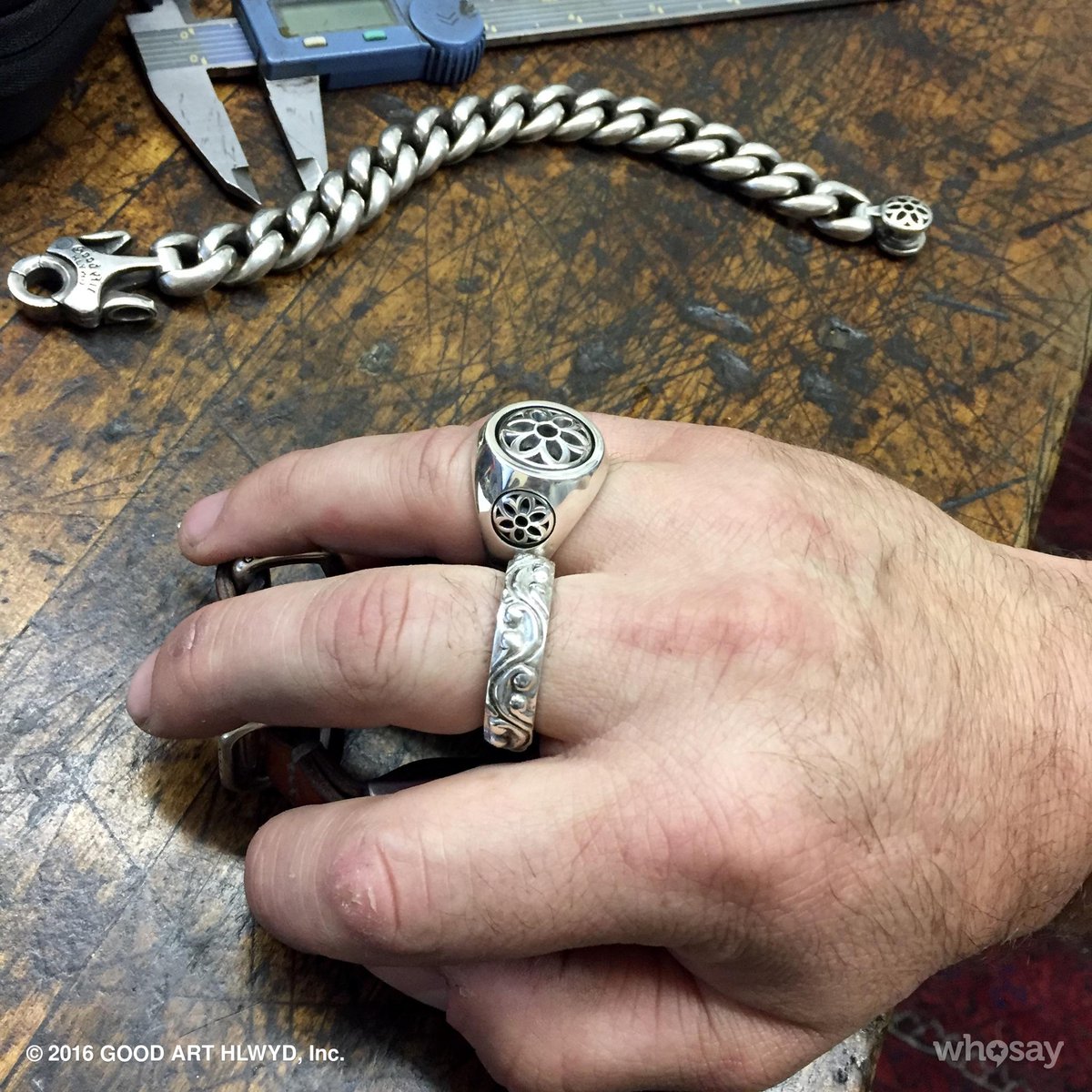 goodart's tweet photo. Wrap your sausages in our rings and you'll feel wonderful. #model10bracelet #Clubring #goodfun #Germanscroll https://t.co/SbvGQl0xH3