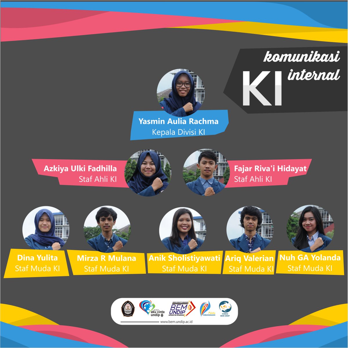 BEMUndip_Humas's tweet photo. Divisi Komunikasi Internal Bidang Humas BEM Undip 2016 #KenalanKuy https://t.co/N576YLRM1M