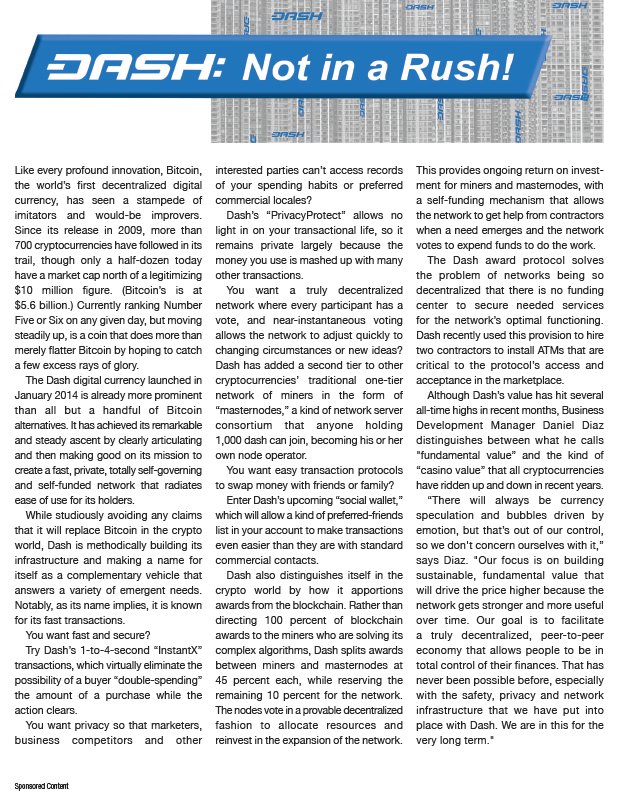 Dashpay's tweet photo. #Dash in #yBitcoin Magazine !
https://t.co/hFB1QfdhGb
(+ Print version available)
#cryptocurrency #bitcoin #altcoin https://t.co/8JnLhXVmAH