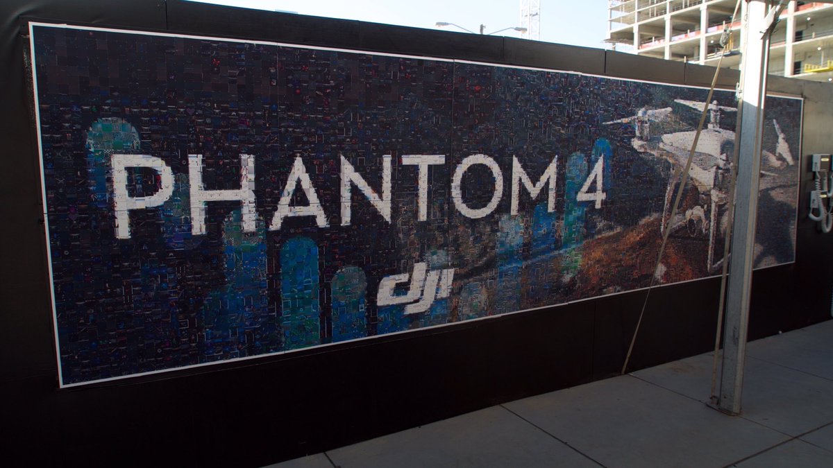 DJIGlobal's tweet photo. #Phantom4 Mosaic Mural created from 6,240 pictures that YOU tagged with #DJISXSW | #Instaprint @SXSW https://t.co/xokdLfRteR