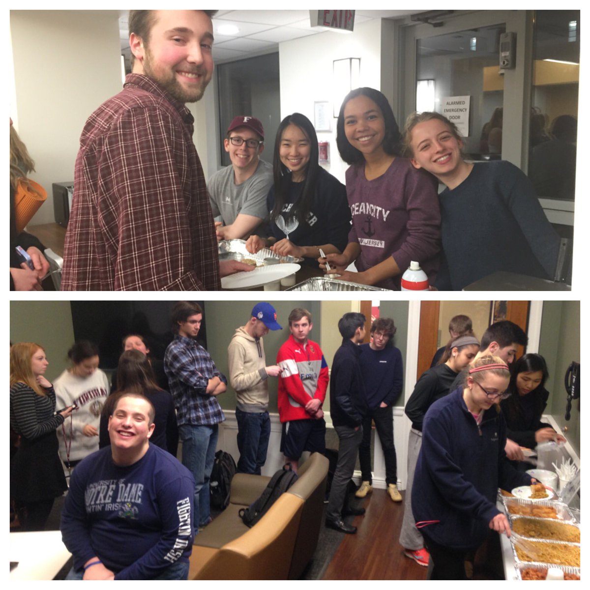South and Loyola's residents lined up for waffles and Chinese food at their FDM Celebration! 🎉