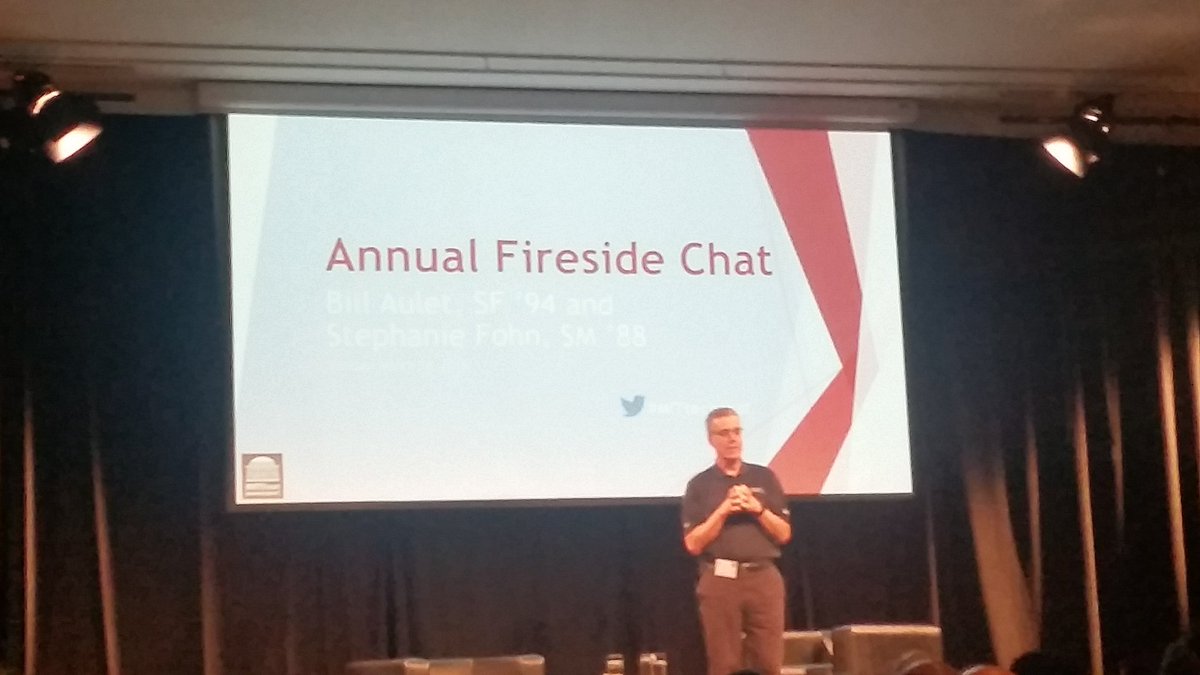 EshipMIT's tweet photo. Kicked off the Fireside Chat w/ a warm welcome by @BillAulet to @MITSloanAlumni & @MITSloan E&I MBA's #MITtechchat https://t.co/AhxwVu46TS