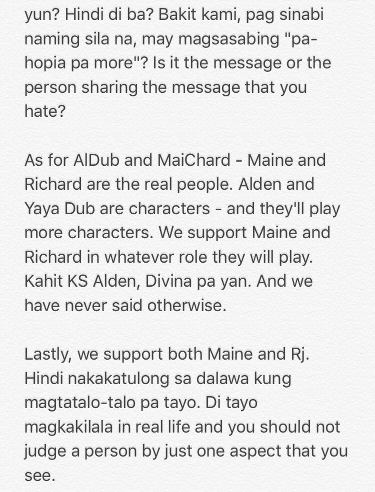 mjcathy24's tweet photo. Sorry, i just have to let this out.
I abhor all this hate!

#ALDENvasionIn3Days 
#MAICHARDMagicalMoment https://t.co/Qqh5x3MCWP