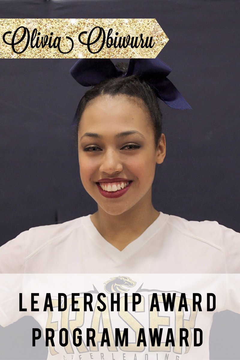 FraserCheer's tweet photo. Program Award and Leadership Award: @olivia_obiwuru https://t.co/6JJX2y3mCd