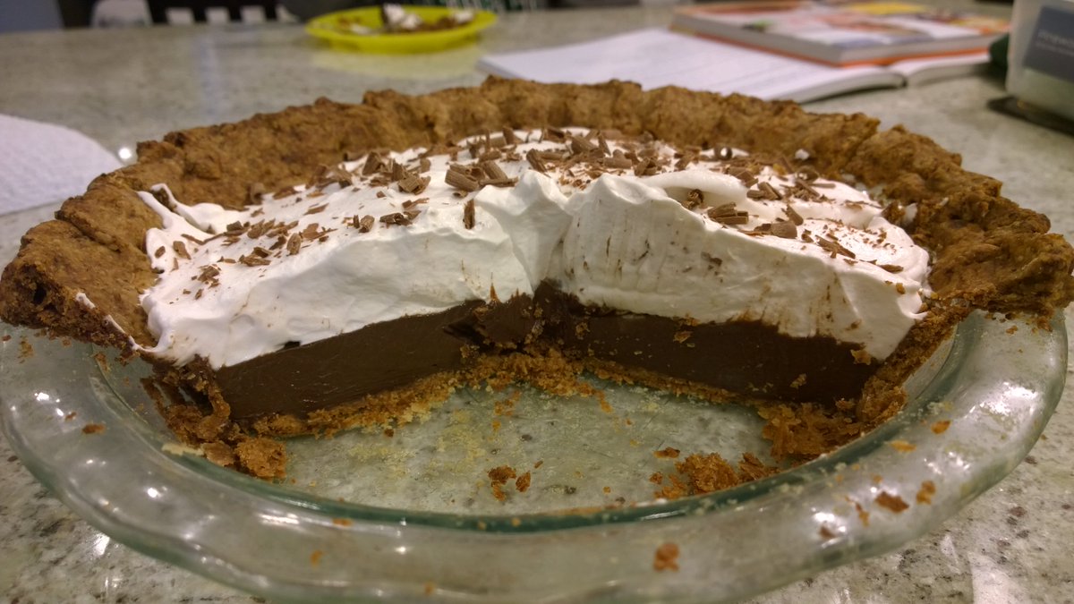 aashley511's tweet photo. Happy Pi Day in our house @DahliaBakery @TomDouglasCo #SilkChocolateCreamPie #PecanCrust #pie #yum #PiDay2016 https://t.co/2YMHDmoACN