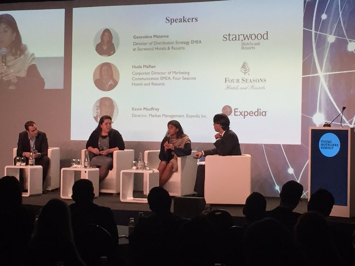 FDimanche's tweet photo. Good panel on hotel distribution #YHSGeneration with #Expedia #fourseasons #starwood @HTMRyerson https://t.co/L2XieNiGlS