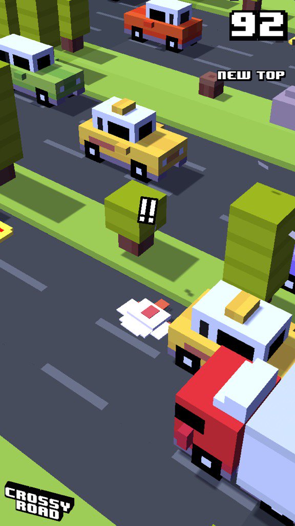 92 - мой новый рекорд в #crossyroad! crossyroad.com